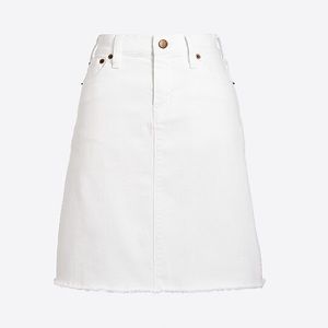 NWT J.Crew Factory White Denim Skirt